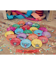 PACK 20 CHAPAS CUMPLEAÑOS DIVERTIDOS