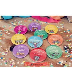 PACK 20 CHAPAS CUMPLEAÑOS DIVERTIDOS