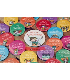 PACK 20 CHAPAS CUMPLEAÑOS DIVERTIDOS