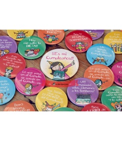 PACK 20 CHAPAS CUMPLEAÑOS DIVERTIDOS