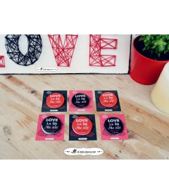 CHAPAS PARA BODAS "LOVE IS IN THE AIR"