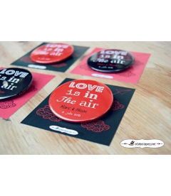CHAPAS PARA BODAS "LOVE IS IN THE AIR"