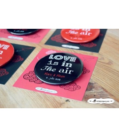 CHAPAS PARA BODAS "LOVE IS IN THE AIR"
