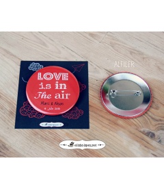 CHAPAS PARA BODAS "LOVE IS IN THE AIR"
