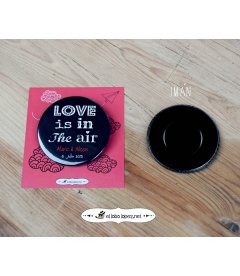 CHAPAS PARA BODAS "LOVE IS IN THE AIR"