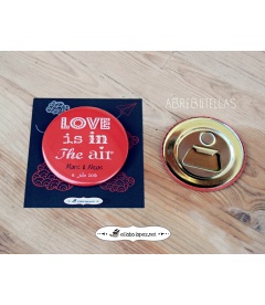 CHAPAS PARA BODAS "LOVE IS IN THE AIR"