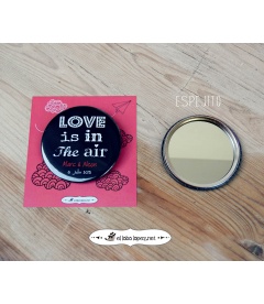 CHAPAS PARA BODAS "LOVE IS IN THE AIR"