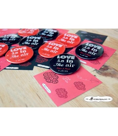 CHAPAS PARA BODAS "LOVE IS IN THE AIR"