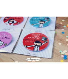 CHAPAS PARA BODAS "Y TÚ DE QUIÉN ERES?"