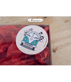 CAJA CHAPAS PARA BODAS "HIPPIE LOVE"