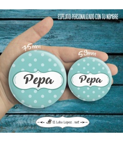 ESPEJO BOLSILLO "LUNARES" (Nombres)