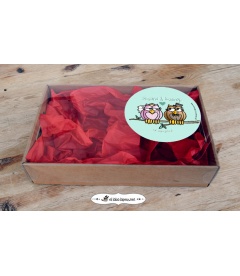 CAJA CHAPAS PARA BODAS "BUHITOS AMOROSOS"