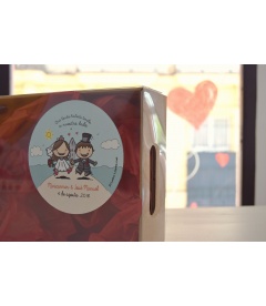 CAJA CHAPAS PARA BODAS "DE TU MANO"