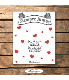 CHAPAS PARA BODAS "PIES AMOROSOS"