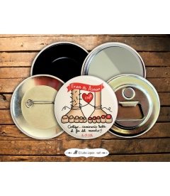 CHAPAS PARA BODAS "PIES AMOROSOS"