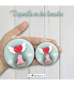 CHAPA PERSONALIZADA "PURO AMOR" (niña)