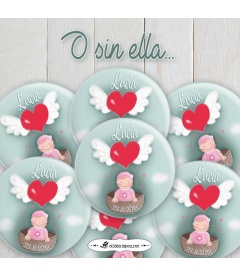 CHAPA PERSONALIZADA "PURO AMOR" (niña)