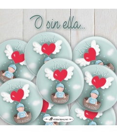 CHAPA PERSONALIZADA "PURO AMOR" (niño)