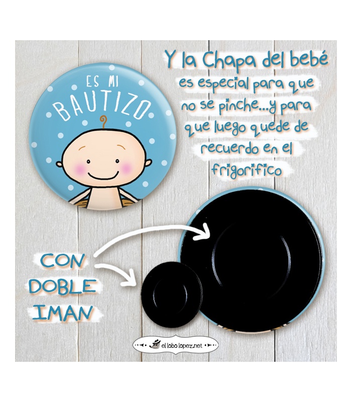 Pack 20 Chapas Bautizo Nino Con Frases Y Dibujitos Divertidos