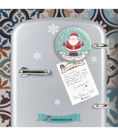 NAVI-IMÁN (chapa navidad de Papá Noel)