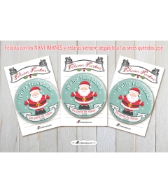NAVI-IMÁN (chapa navidad de Papá Noel)