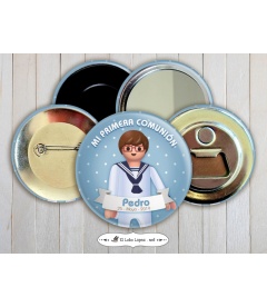 CHAPA "COMUNIÓN MARINERO  PLAYMOBIL"