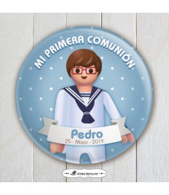 CHAPA "COMUNIÓN MARINERO  PLAYMOBIL"
