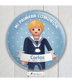 CHAPA "COMUNIÓN MARINERO  PLAYMOBIL"