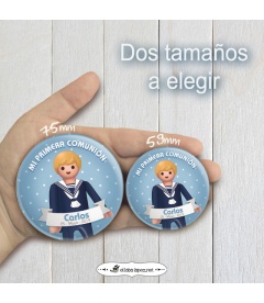 CHAPA "COMUNIÓN MARINERO  PLAYMOBIL"