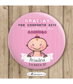 CHAPA BAUTIZO " GRACIAS" niña
