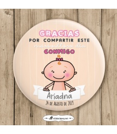 CHAPA BAUTIZO " GRACIAS" niña