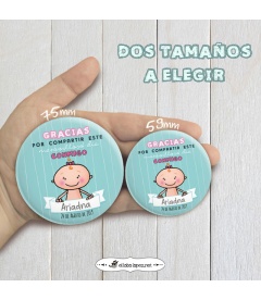 CHAPA BAUTIZO " GRACIAS" niña