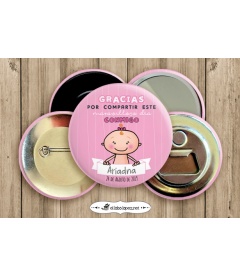 CHAPA BAUTIZO " GRACIAS" niña