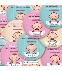 CHAPA BAUTIZO " GRACIAS" niña