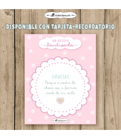 CHAPA BAUTIZO " GRACIAS" niña