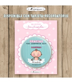 CHAPA BAUTIZO " GRACIAS" niña