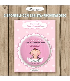 CHAPA BAUTIZO " GRACIAS" niña
