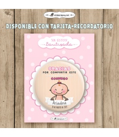 CHAPA BAUTIZO " GRACIAS" niña