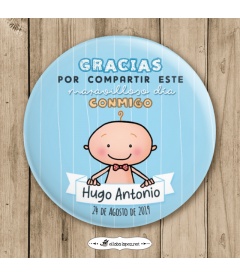 CHAPA BAUTIZO " GRACIAS" niño