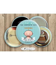 CHAPA BAUTIZO " GRACIAS" niño