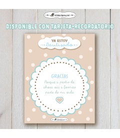 CHAPA BAUTIZO " GRACIAS" niño