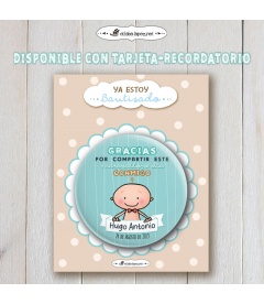 CHAPA BAUTIZO " GRACIAS" niño