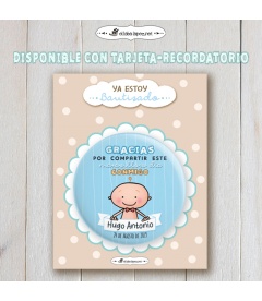 CHAPA BAUTIZO " GRACIAS" niño