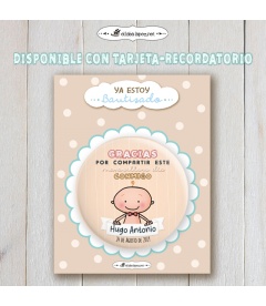 CHAPA BAUTIZO " GRACIAS" niño