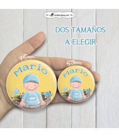 CHAPA  "BEBÉ PAJARITOS" (niño)