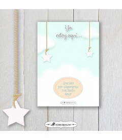 CHAPA BAUTIZO "CIGÜEÑA" (niño)