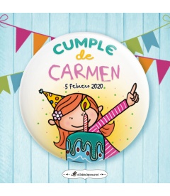 CHAPA CUMPLEAÑOS "TARTA PERSONALIZADA" (ella)