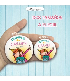 CHAPA CUMPLEAÑOS "TARTA PERSONALIZADA" (ella)