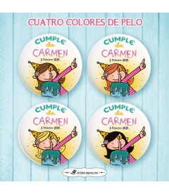 CHAPA CUMPLEAÑOS "TARTA PERSONALIZADA" (ella)