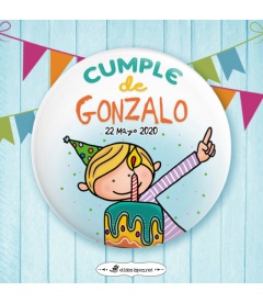 CHAPA CUMPLEAÑOS "TARTA PERSONALIZADA" (él)
